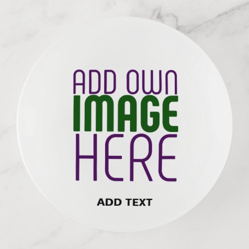  MODERN EDITABLE SIMPLE WHITE IMAGE TEXT TEMPLATE TRINKET TRAY