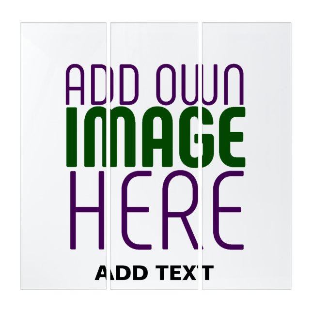 MODERN EDITABLE SIMPLE WHITE IMAGE TEXT TEMPLATE TRIPTYCH (Front)