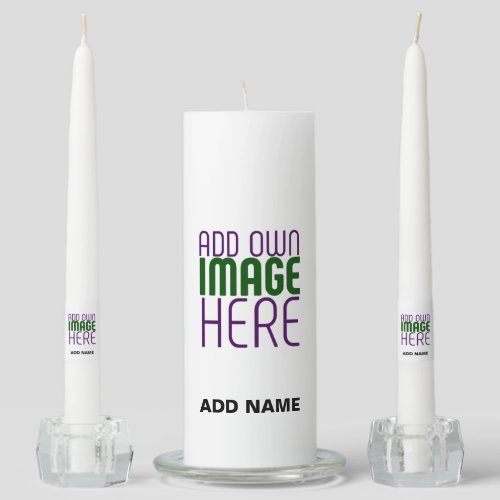  MODERN EDITABLE SIMPLE WHITE IMAGE TEXT TEMPLATE UNITY CANDLE SET