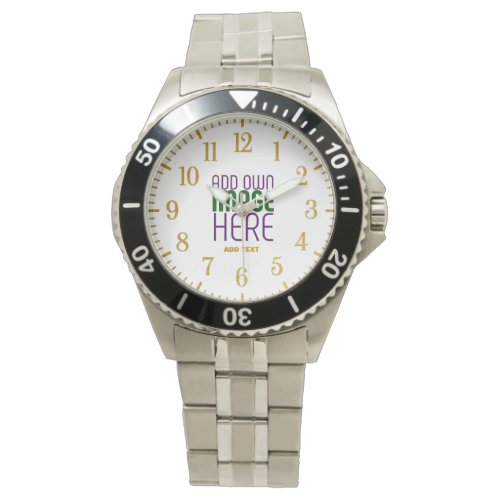 MODERN EDITABLE SIMPLE WHITE IMAGE TEXT TEMPLATE WATCH