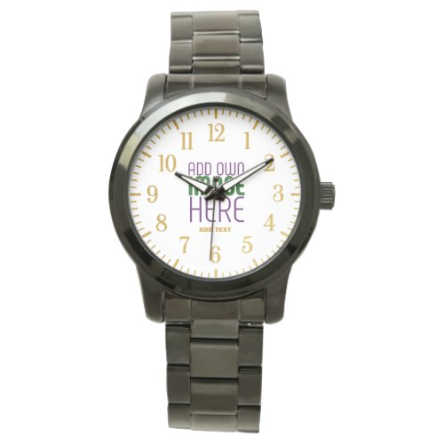 MODERN EDITABLE SIMPLE WHITE IMAGE TEXT TEMPLATE WATCH