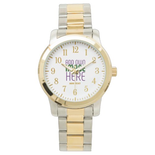 MODERN EDITABLE SIMPLE WHITE IMAGE TEXT TEMPLATE WATCH