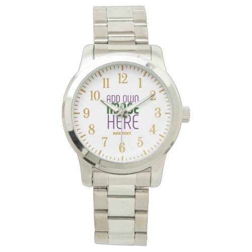 MODERN EDITABLE SIMPLE WHITE IMAGE TEXT TEMPLATE WATCH