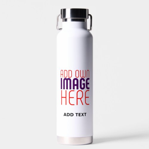 MODERN EDITABLE SIMPLE WHITE IMAGE TEXT TEMPLATE WATER BOTTLE