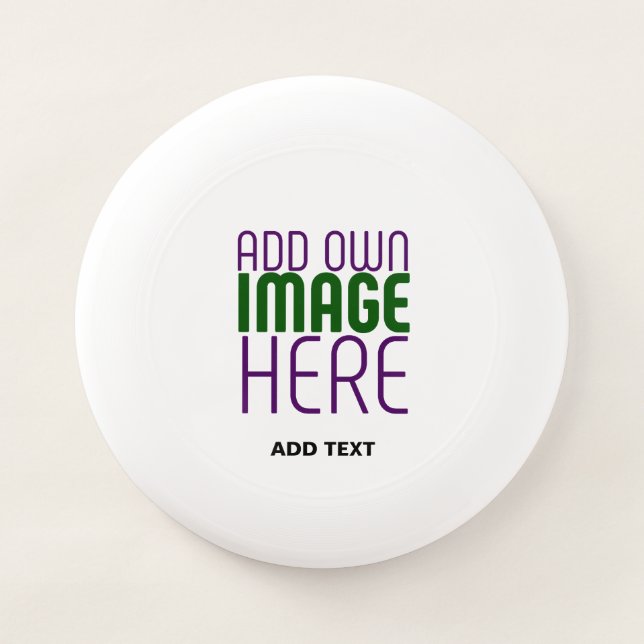 MODERN EDITABLE SIMPLE WHITE IMAGE TEXT TEMPLATE Wham-O FRISBEE (Front)