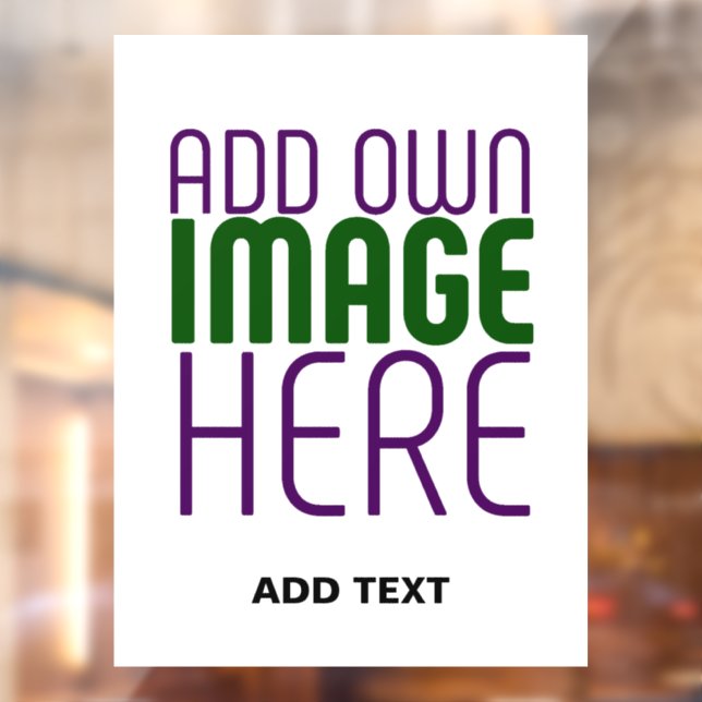 MODERN EDITABLE SIMPLE WHITE IMAGE TEXT TEMPLATE WINDOW CLING (Sheet 2)