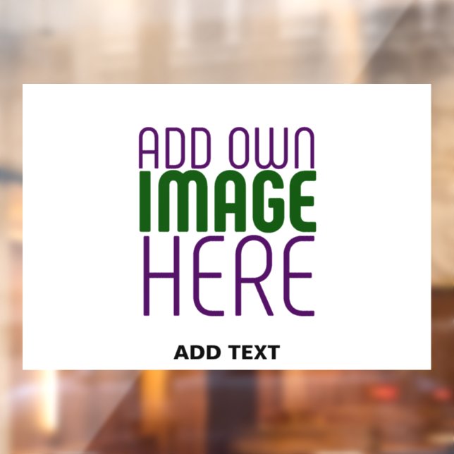 MODERN EDITABLE SIMPLE WHITE IMAGE TEXT TEMPLATE WINDOW CLING (Sheet 2)