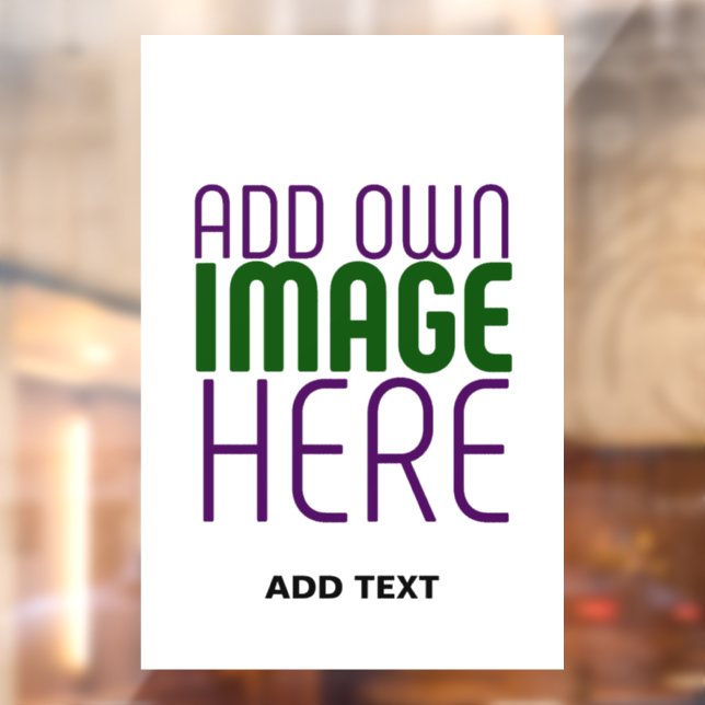 MODERN EDITABLE SIMPLE WHITE IMAGE TEXT TEMPLATE WINDOW CLING (Sheet 2)