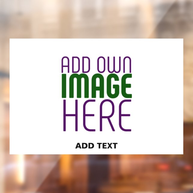 MODERN EDITABLE SIMPLE WHITE IMAGE TEXT TEMPLATE WINDOW CLING (Sheet 2)