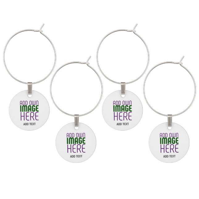 MODERN EDITABLE SIMPLE WHITE IMAGE TEXT TEMPLATE WINE CHARM (Staggered)