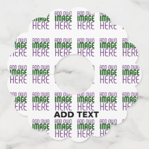 MODERN EDITABLE SIMPLE WHITE IMAGE TEXT TEMPLATE WINE GLASS TAG