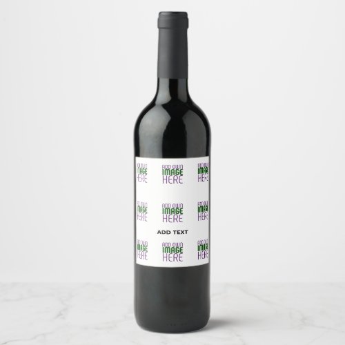 MODERN EDITABLE SIMPLE WHITE IMAGE TEXT TEMPLATE WINE LABEL