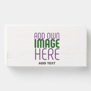 MODERN EDITABLE SIMPLE WHITE IMAGE TEXT TEMPLATE WOODEN BOX SIGN