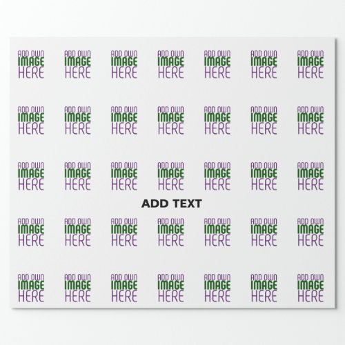 MODERN EDITABLE SIMPLE WHITE IMAGE TEXT TEMPLATE WRAPPING PAPER