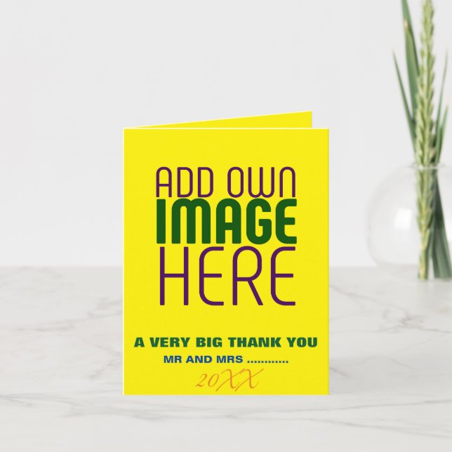 MODERN EDITABLE SIMPLE YELLOW IMAGE TEXT TEMPLATE (Front)