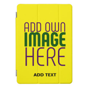 MODERN EDITABLE SIMPLE YELLOW IMAGE TEXT TEMPLATE iPad PRO COVER