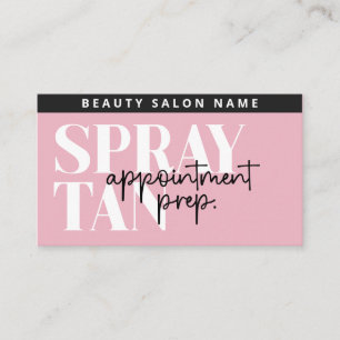 Modern Editable Sunless Spray Tan Preparation Card