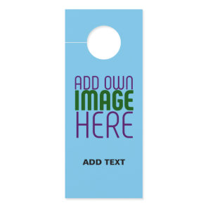 MODERN EDITABLE SWAG SKY BLUE IMAGE TEXT TEMPLATE DOOR HANGER