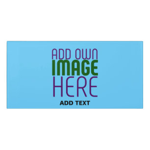 MODERN EDITABLE SWAG SKY BLUE IMAGE TEXT TEMPLATE DOOR SIGN