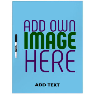 MODERN EDITABLE SWAG SKY BLUE IMAGE TEXT TEMPLATE DRY ERASE BOARD
