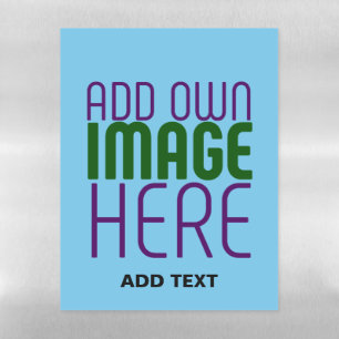MODERN EDITABLE SWAG SKY BLUE IMAGE TEXT TEMPLATE MAGNETIC DRY ERASE SHEET