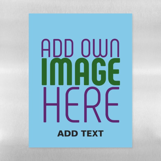 MODERN EDITABLE SWAG SKY BLUE IMAGE TEXT TEMPLATE MAGNETIC DRY ERASE SHEET