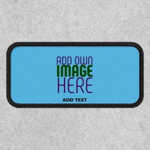 MODERN EDITABLE SWAG SKY BLUE IMAGE TEXT TEMPLATE PATCH