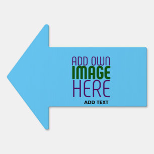 MODERN EDITABLE SWAG SKY BLUE IMAGE TEXT TEMPLATE SIGN