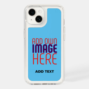 MODERN EDITABLE SWAG SKY BLUE IMAGE TEXT TEMPLATE SPECK iPhone 14 CASE