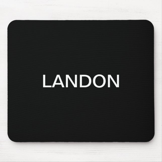 Modern Editable Text | Black & White Mouse Pad (Front)