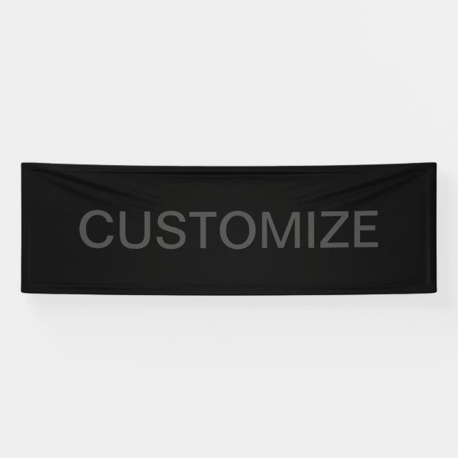 Modern Editable Text | Dark Grey & Black Banner (Horizontal)