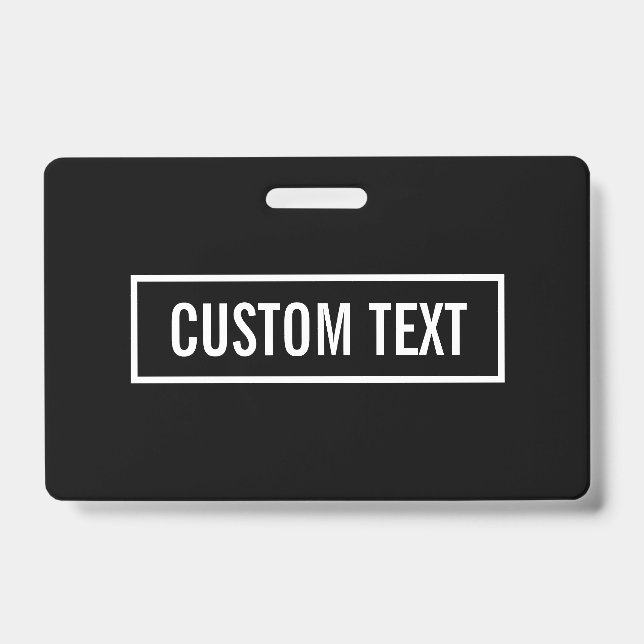 Modern Editable Text in White Logo Style Frame Badge (Front)