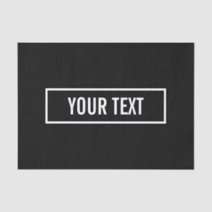 Modern Editable Text in White Logo Style Frame Tissue Paper