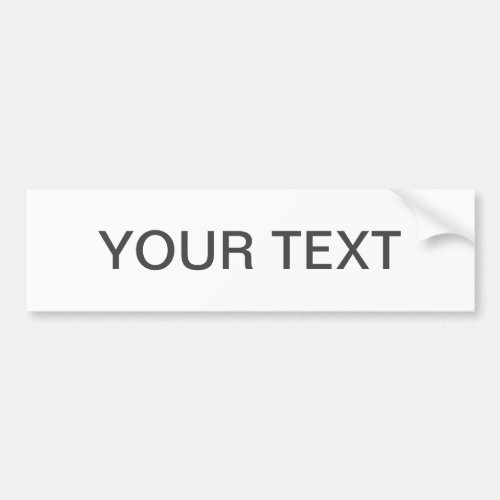 Modern Editable Text  White  Dark Grey Bumper Sticker
