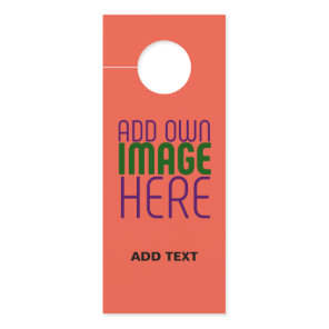 MODERN EDITABLE TOMATO RED IMAGE TEXT TEMPLATE DOOR HANGER