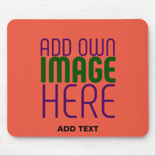 MODERN EDITABLE TOMATO RED IMAGE TEXT TEMPLATE MOUSE PAD