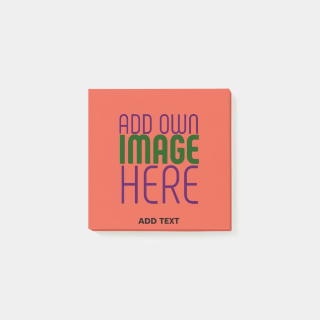 MODERN EDITABLE TOMATO RED IMAGE TEXT TEMPLATE POST-IT NOTES (Front)