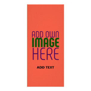 MODERN EDITABLE TOMATO RED IMAGE TEXT TEMPLATE RACK CARD