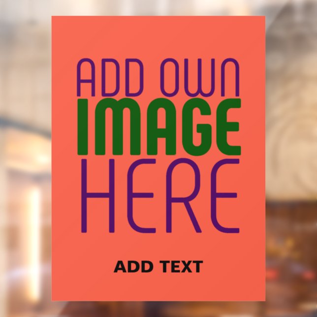 MODERN EDITABLE TOMATO RED IMAGE TEXT TEMPLATE WINDOW CLING (Sheet 2)