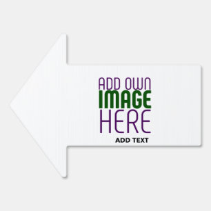 MODERN EDITABLE WHITE IMAGE TEXT TEMPLATE ARROW SIGN