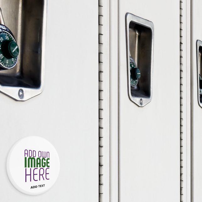 MODERN EDITABLE WHITE IMAGE TEXT TEMPLATE LOCKER MAGNET (In Situ (Locker))