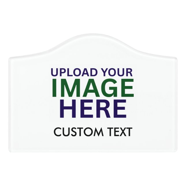 Modern Editable White Text door sign (Small Crest Front)