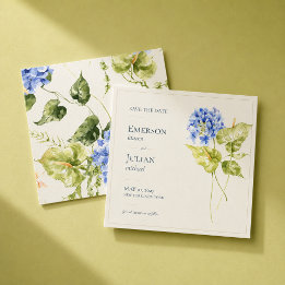 Modern Editorial Anthurium Hydrangea Wedding Save The Date