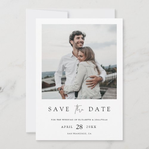 Modern Editorial Bold Photo Save the Date