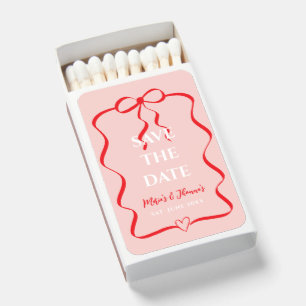 Modern Editorial classy Save the Date Matchboxes