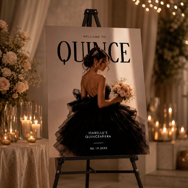 Modern Editorial Quinceañera Welcome Sign (Creator Uploaded)