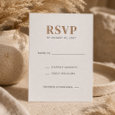 Modern Editorial Typography Wedding Letterpress RSVP Cards
