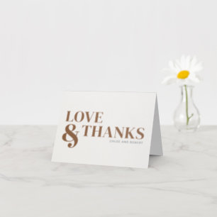 Modern Editorial Typography Wedding Letterpress Thank You Card