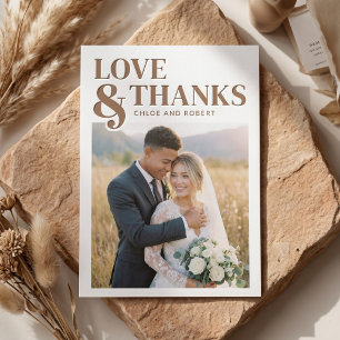 Modern Editorial Typography Wedding Photo Letterpress Photo Cards