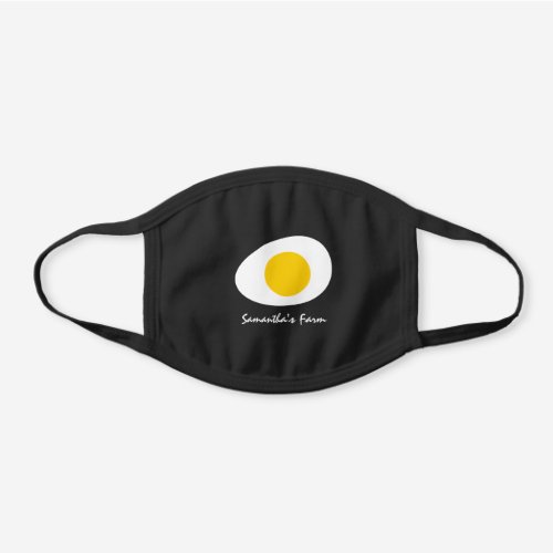 Modern Egg Logo Black Cotton Face Mask